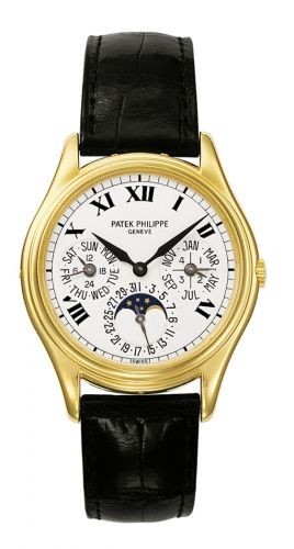 AAA Replica Patek Philippe Perpetual Calendar Yellow Gold Painted Roman Watch 3940J-025